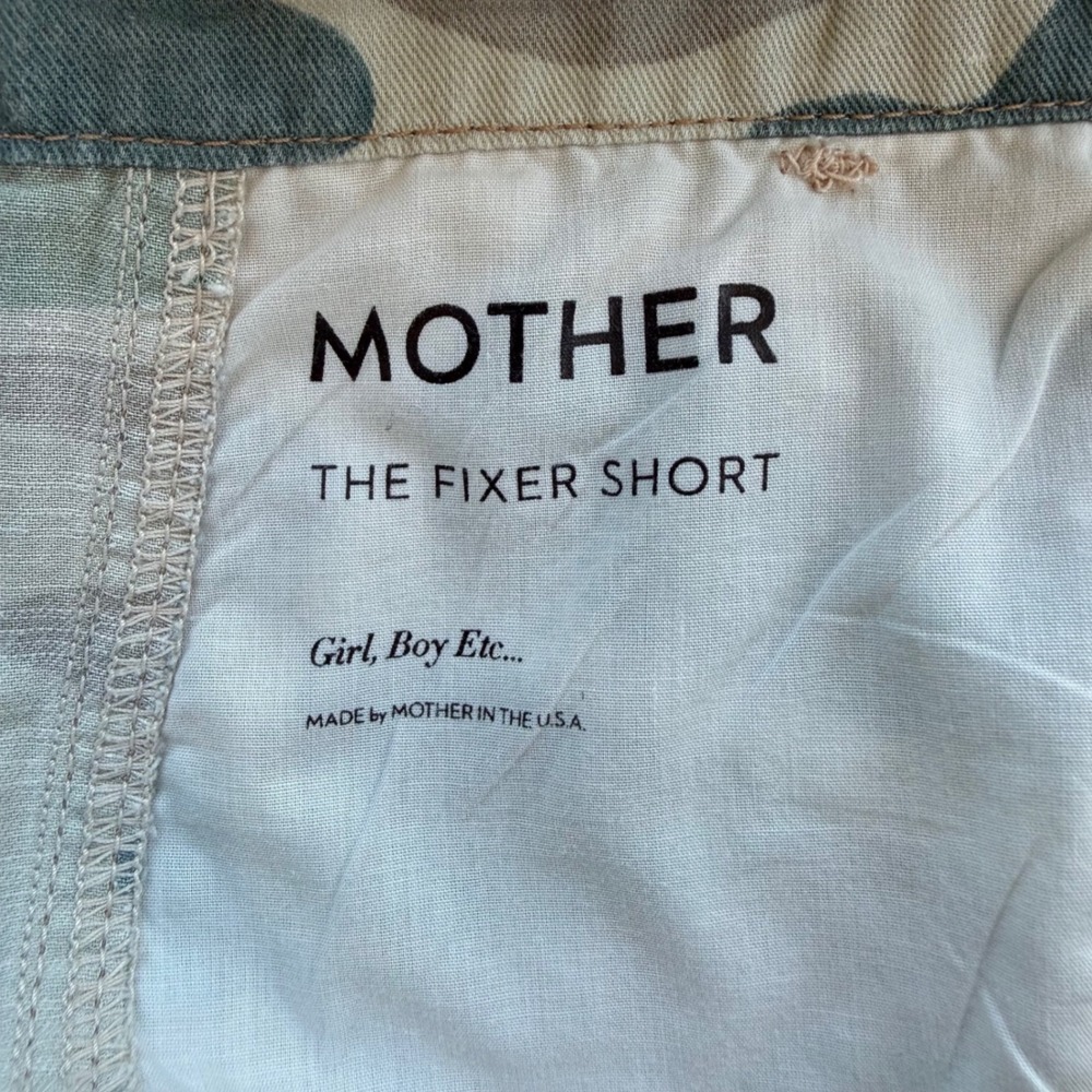 Mother The Fixer Short Romper Green Camo Utility Jumpsuit 9444-813 L - Picture 11 of 14